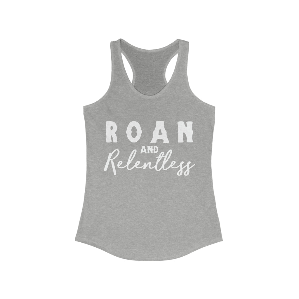 Roan & Relentless Racerback Tank Horse Color Shirts Printify XS Heather Grey 