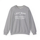 I Just Want To Drink Margaritas And Ride My Horse Pullover Sweatshirt The Cinchy Cowgirl - Print S Sport Grey