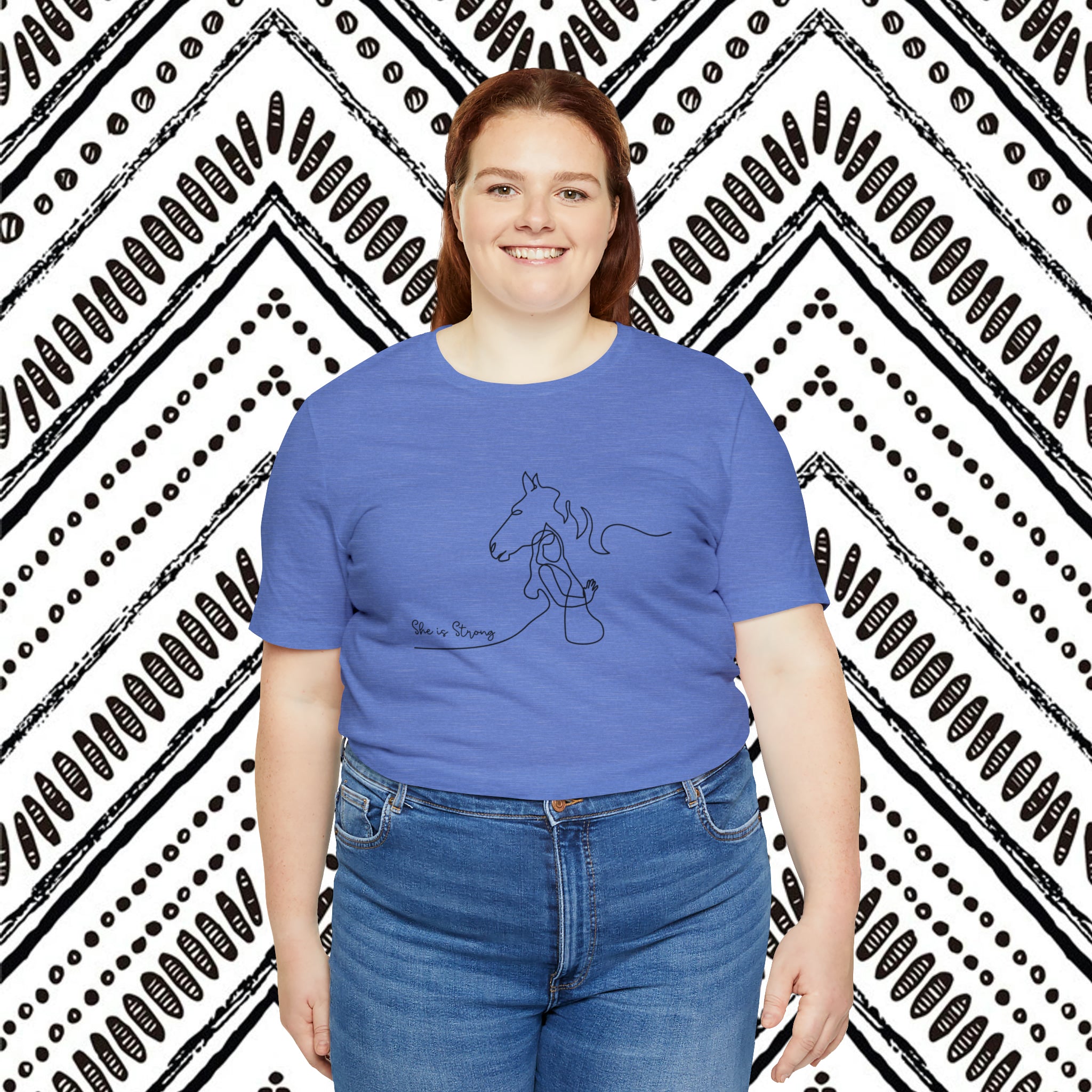 She is Strong Short Sleeve Tee tcc graphic tee Printify   