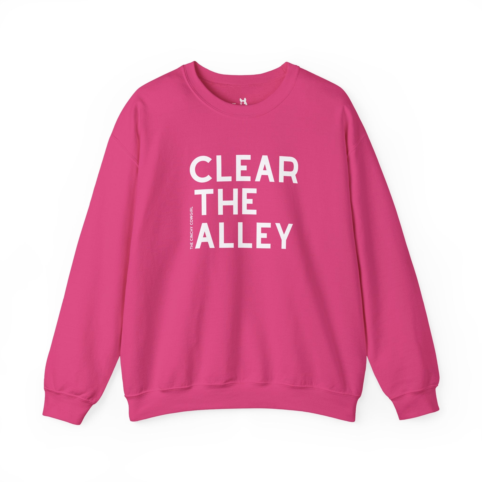Clear The Alley Pullover Sweatshirt The Cinchy Cowgirl - Print S Heliconia