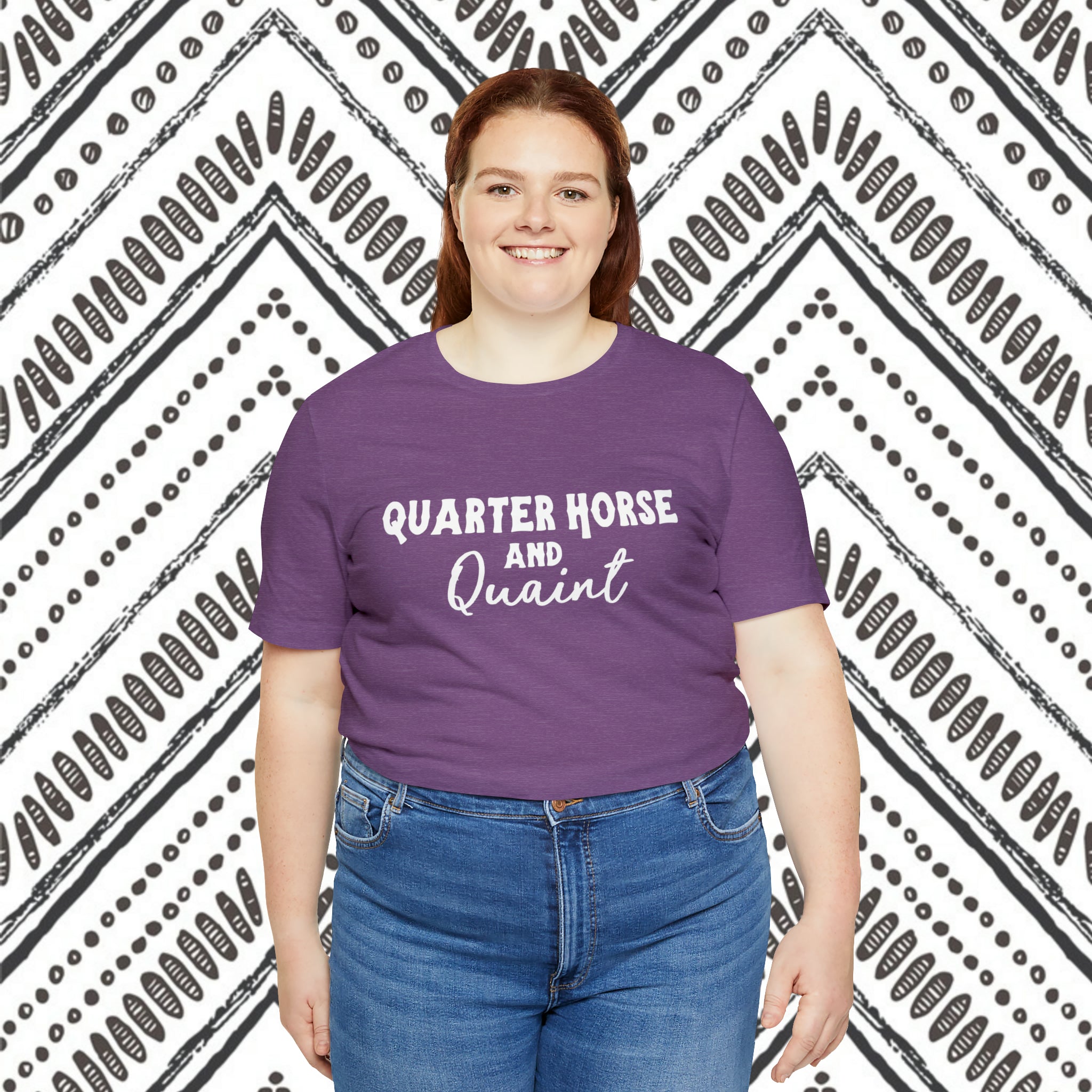 Quarter Horse & Quaint Short Sleeve Tee Horse Color Shirt Printify   