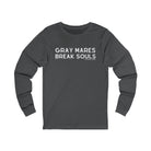 Gray Mares Break Souls Long Sleeve Tee Long-sleeve The Cinchy Cowgirl - Print S Asphalt