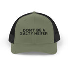 Embroidered Don't Be A Salty Heifer Trucker Hat Embroidered TCC Hat The Cinchy Cowgirl- Print