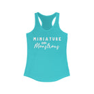 Miniature & Monstrous Racerback Tank Horse Color Shirts Printify XS Solid Tahiti Blue 