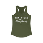 Miniature & Monstrous Racerback Tank Horse Color Shirts Printify XS Solid Military Green 