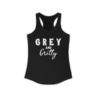 Grey & Gritty Racerback Tank Horse Color Shirts Printify XS Solid Black 