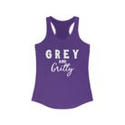 Grey & Gritty Racerback Tank Horse Color Shirts Printify XS Solid Purple Rush 