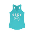 Grey & Gritty Racerback Tank Horse Color Shirts Printify XS Solid Tahiti Blue 