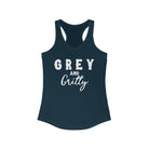 Grey & Gritty Racerback Tank Horse Color Shirts Printify XS Solid Midnight Navy 
