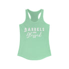 Barrels & Blessed Racerback Tank Horse Color Shirts Printify XS Solid Mint 