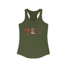 Western Love Racerback Tank tcc graphic tee Printify XS Solid Military Green 