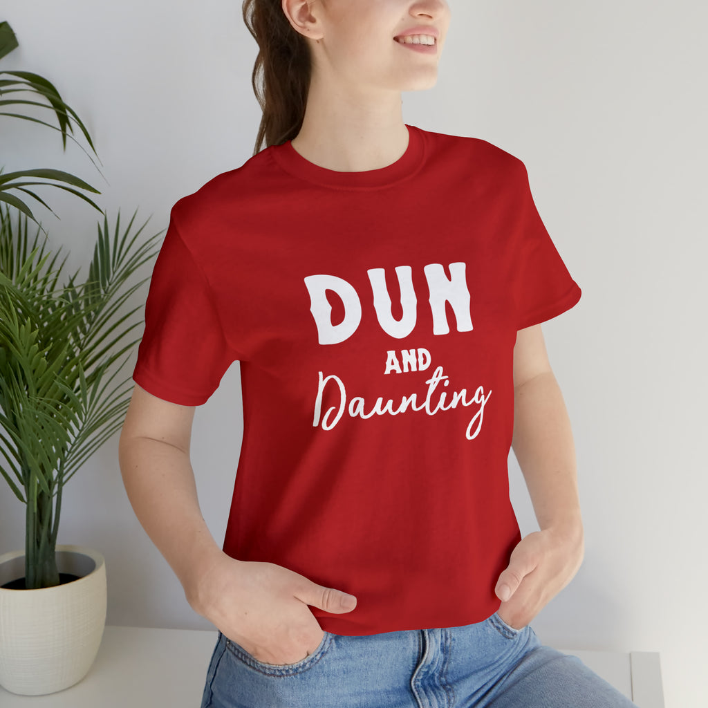 Dun & Daunting Short Sleeve Tee Horse Color Shirt Printify Red XS 