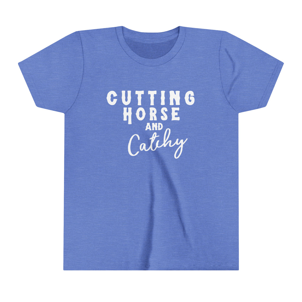 Cutting Horse & Catchy Youth Tee Blue