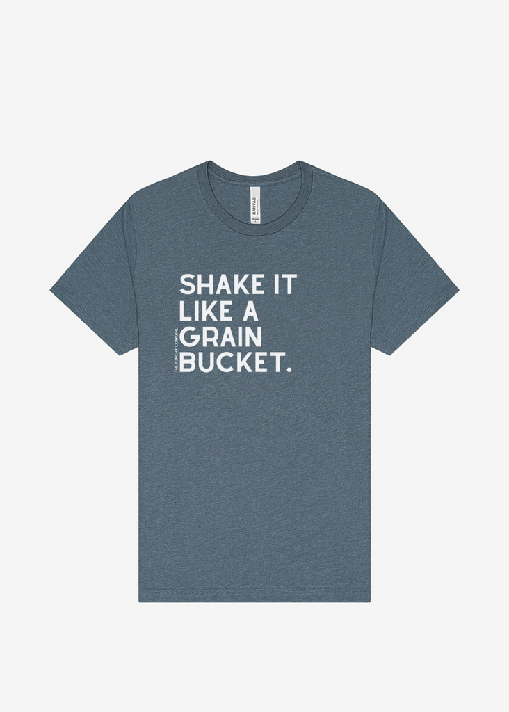 Shake It Like A Grain Bucket Short Sleeve Graphic Tee [16 Colors] Short Sleeve Graphic Tee The Cinchy Cowgirl