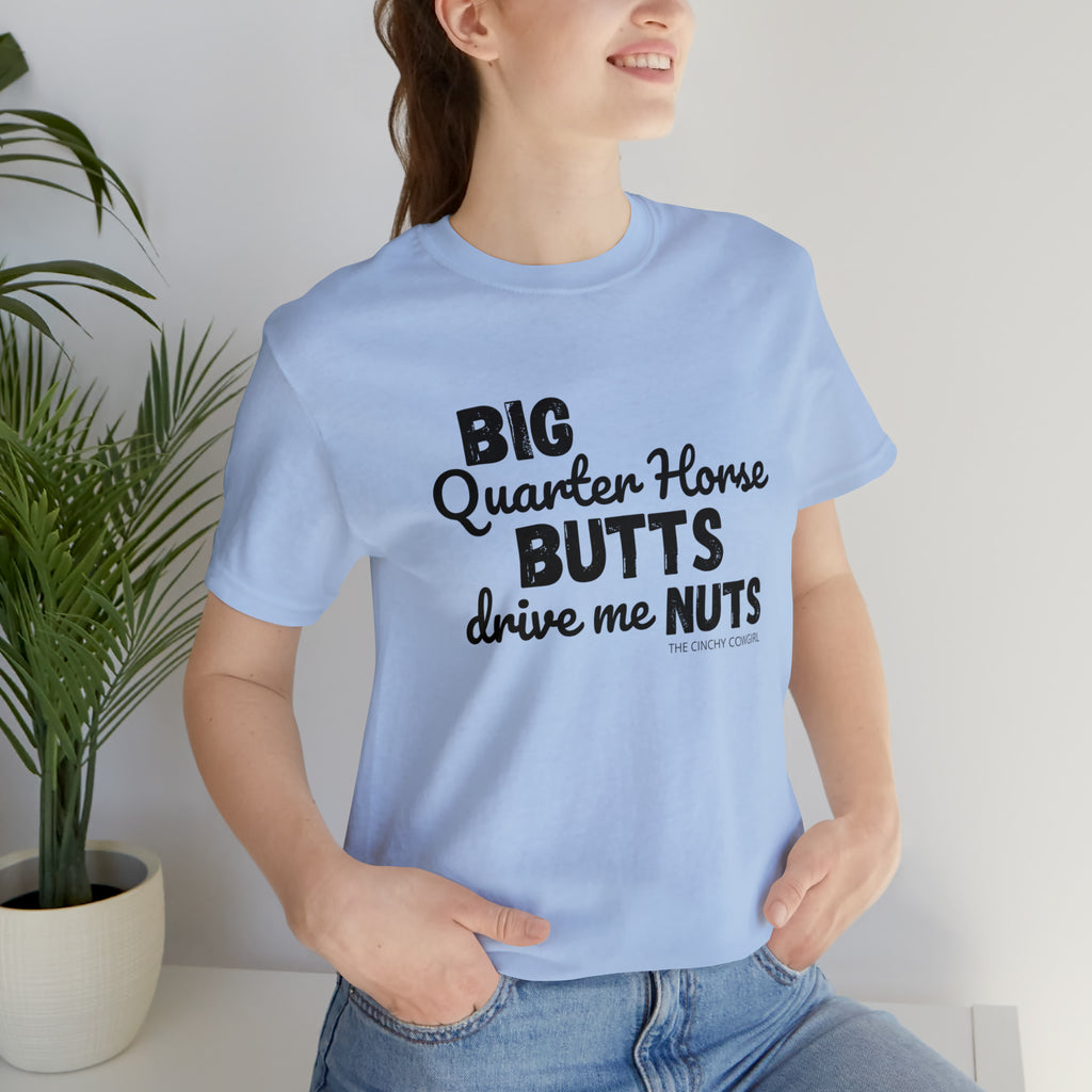 Quarter Horse Butts Short Sleeve Tee tcc graphic tee Printify Baby Blue S 