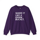 Shake It Like A Grain Bucket Pullover Sweatshirt The Cinchy Cowgirl - Print S Purple