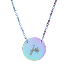 Personalized Cattle Brand Necklace Personalized Necklace The Cinchy Cowgirl - Print One Size Rainbow PVD coating