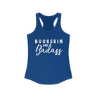 Buckskin & Badass Racerback Tank Horse Color Shirts Printify XS Solid Royal