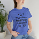 Horse Problems Short Sleeve Tee tcc graphic tee Printify Heather Columbia Blue XS 