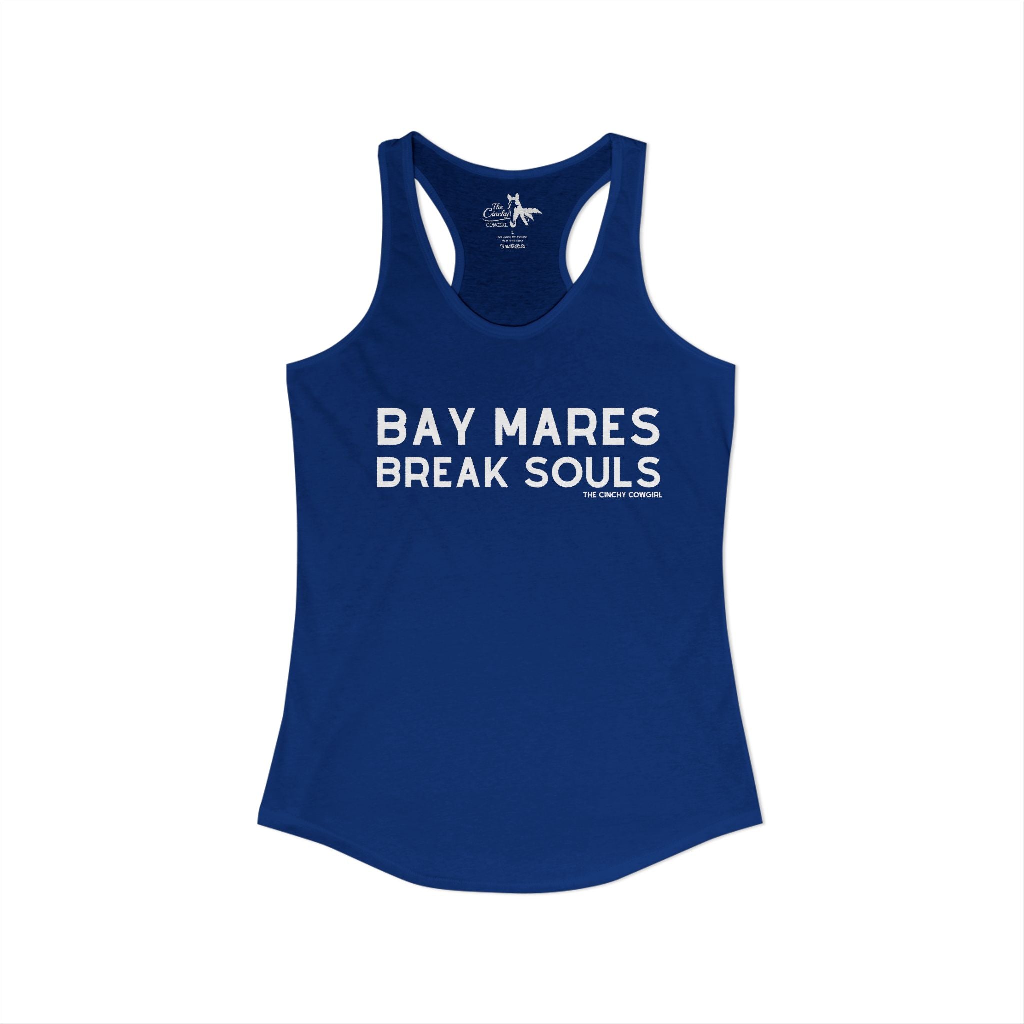 Bay Mares Break Souls Tank Top graphic tank The Cinchy Cowgirl - Print XS Solid Royal