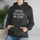 Coffee Cuss Words Cows Hoodie Hoodie Printify   