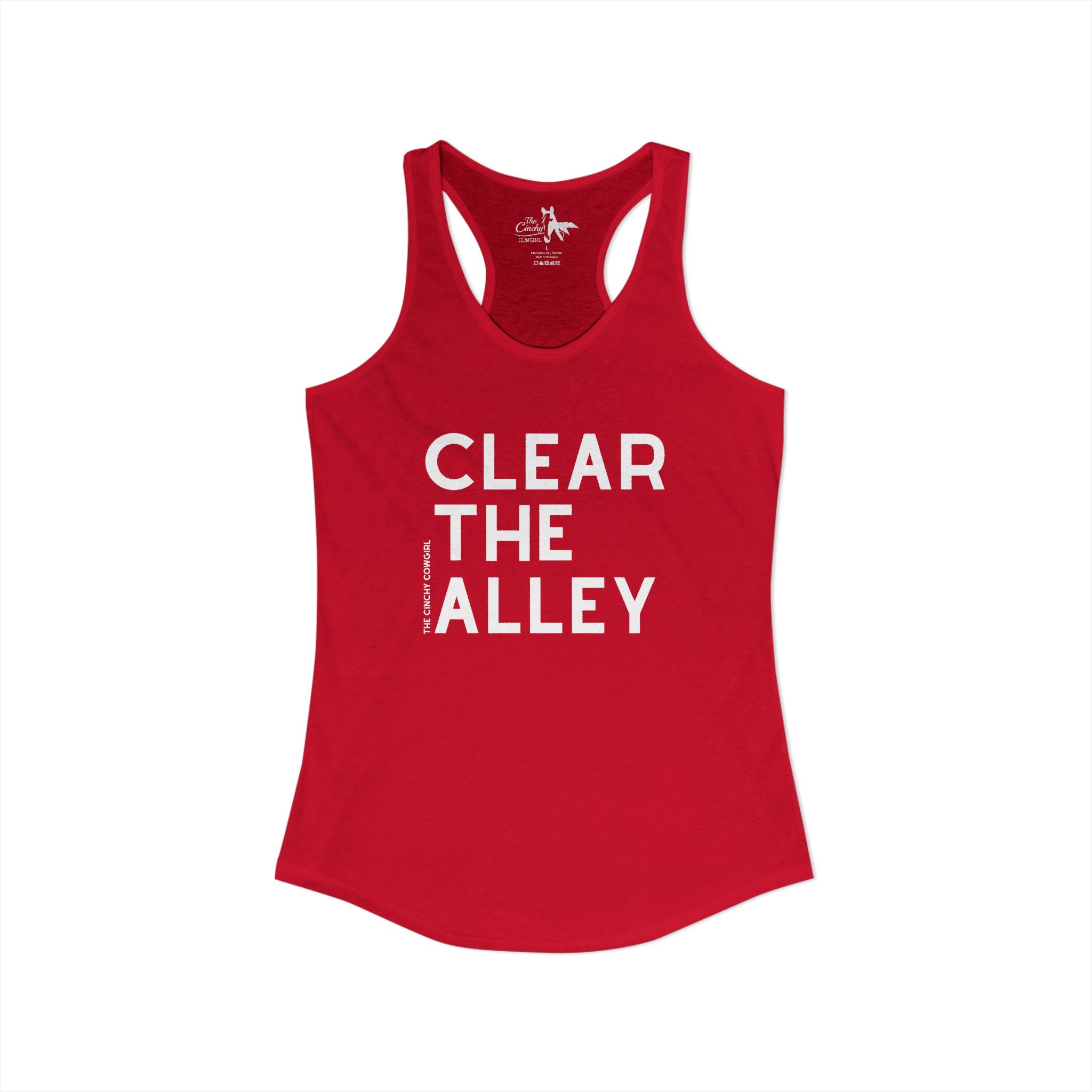 Clear The Alley Tank Top Tank Top The Cinchy Cowgirl - Print XS Solid Red