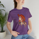 Cowgirl's Soul Short Sleeve Tee tcc graphic tee Printify Heather Team Purple XS 