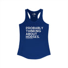 Probably Thinking About Horses Tank Top graphic tank The Cinchy Cowgirl - Print XS Solid Royal