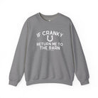If Cranky, Return Me To The Barn Fleece Pullover Sweatshirt The Cinchy Cowgirl - Print S Graphite Heather