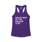 Horse Mom of the Freakin' Year Tank Top graphic tank The Cinchy Cowgirl - Print XS Solid Purple Rush