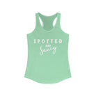 Spotted & Saucy Racerback Tank Horse Color Shirts Printify XS Solid Mint 