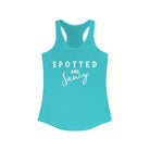 Spotted & Saucy Racerback Tank Horse Color Shirts Printify XS Solid Tahiti Blue