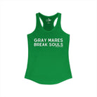 Gray Mares Break Souls Tank Top Tank Top The Cinchy Cowgirl - Print XS Solid Kelly Green