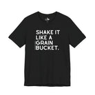 Shake It Like A Grain Bucket Short Sleeve Tee Graphic Tee The Cinchy Cowgirl - Print Black XS