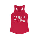 Barrels & Boundless Racerback Tank Horse Riding Discipline Tee Printify XS Solid Red 