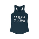 Barrels & Boundless Racerback Tank Horse Riding Discipline Tee Printify XS Solid Midnight Navy 