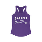 Barrels & Boundless Racerback Tank Horse Riding Discipline Tee Printify XS Solid Purple Rush 