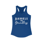 Barrels & Boundless Racerback Tank Horse Riding Discipline Tee Printify XS Solid Royal 