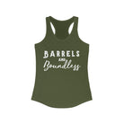 Barrels & Boundless Racerback Tank Horse Riding Discipline Tee Printify XS Solid Military Green 