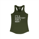 It's A Good Day For a Ride Tank Top Tank Top The Cinchy Cowgirl - Print XS Solid Military Green