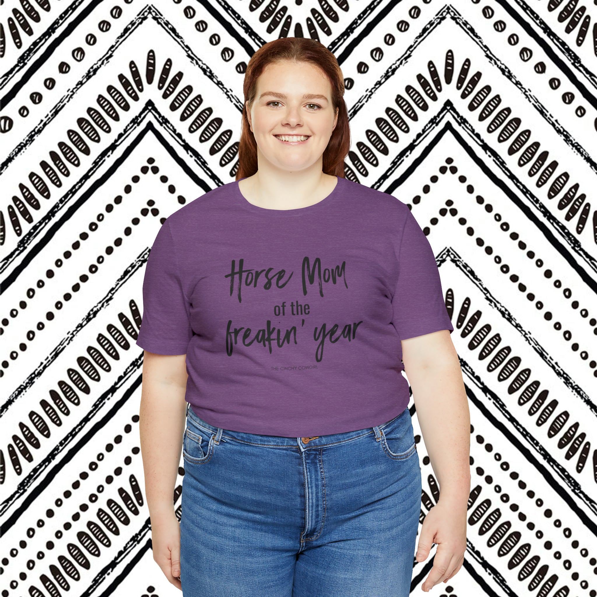 Horse Mom of the Freakin' Year Short Sleeve Tee tcc graphic tee Printify   