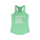 Shake It Like A Grain Bucket Racerback Tank Tank Top The Cinchy Cowgirl - Print XS Solid Mint