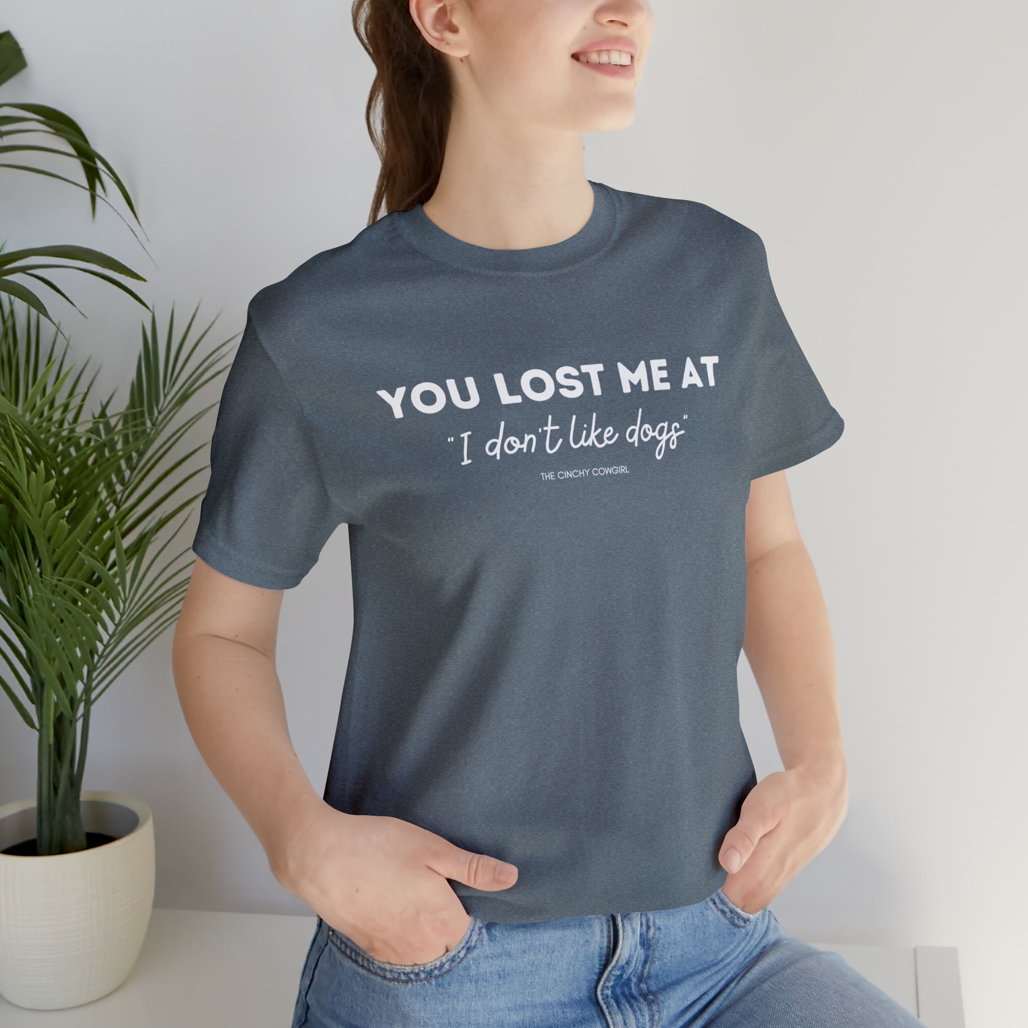 You Lost Me Short Sleeve Tee tcc graphic tee Printify Heather Slate XS 