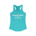 Quarter Horse & Quaint Racerback Tank Horse Color Shirts Printify XS Solid Tahiti Blue