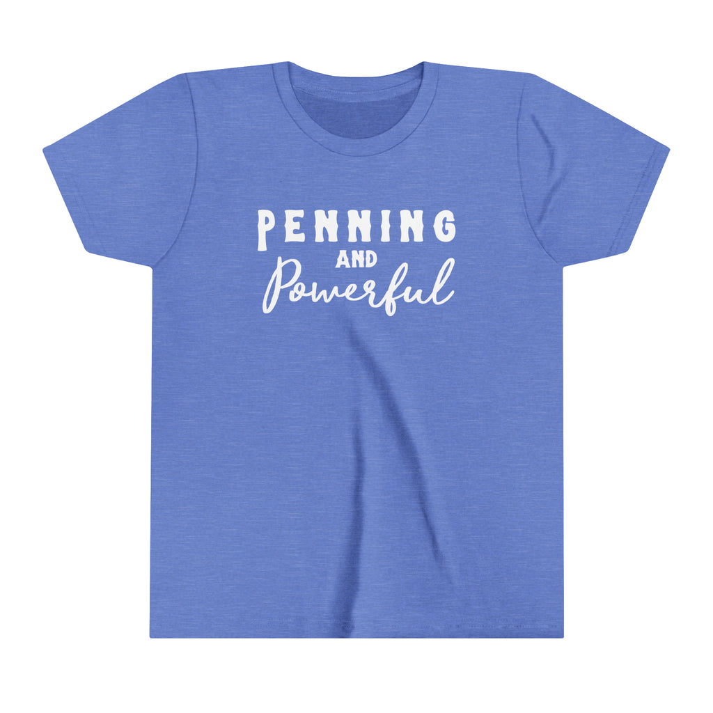 Penning & Powerful Youth Tee Blue
