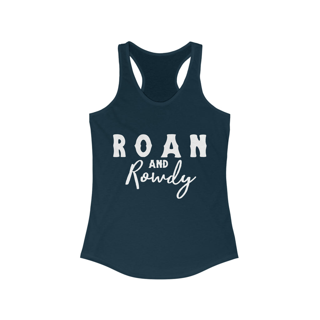 Roan & Rowdy Racerback Tank Horse Color Shirts Printify XS Solid Midnight Navy 