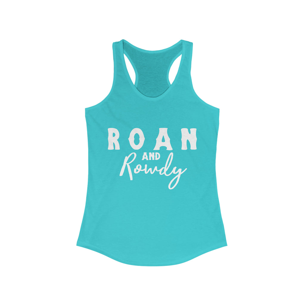 Roan & Rowdy Racerback Tank Horse Color Shirts Printify XS Solid Tahiti Blue 