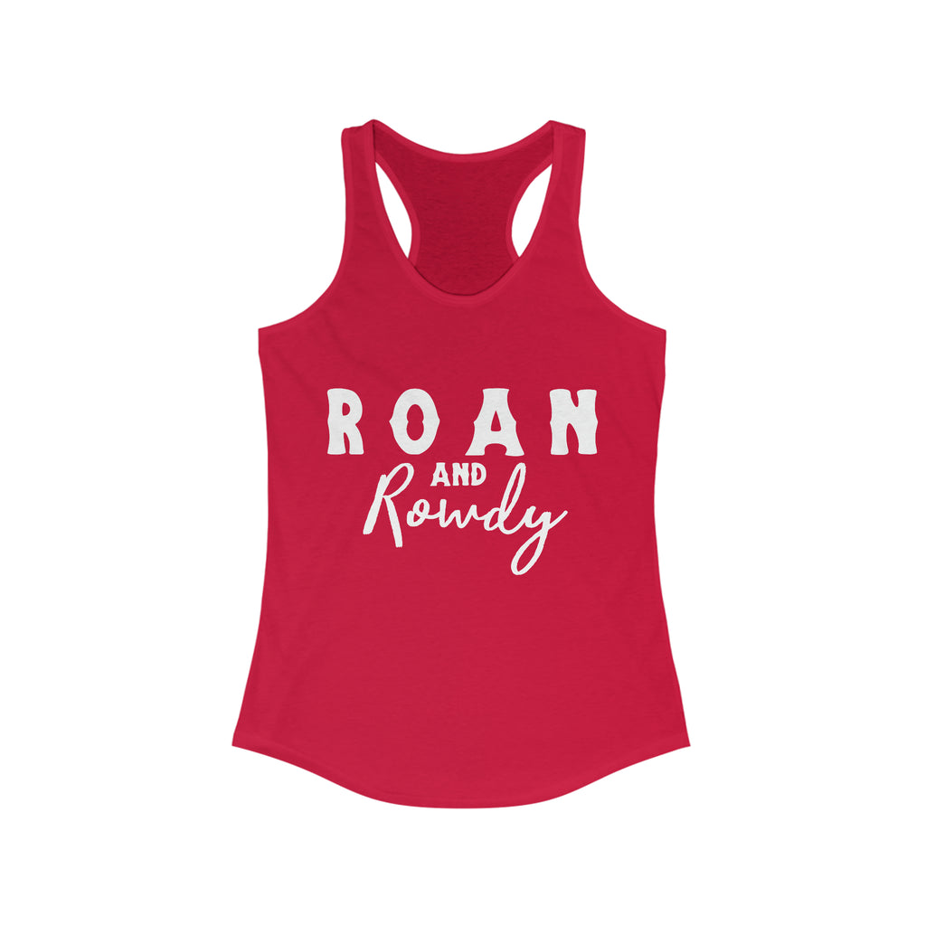 Roan & Rowdy Racerback Tank Horse Color Shirts Printify XS Solid Red 