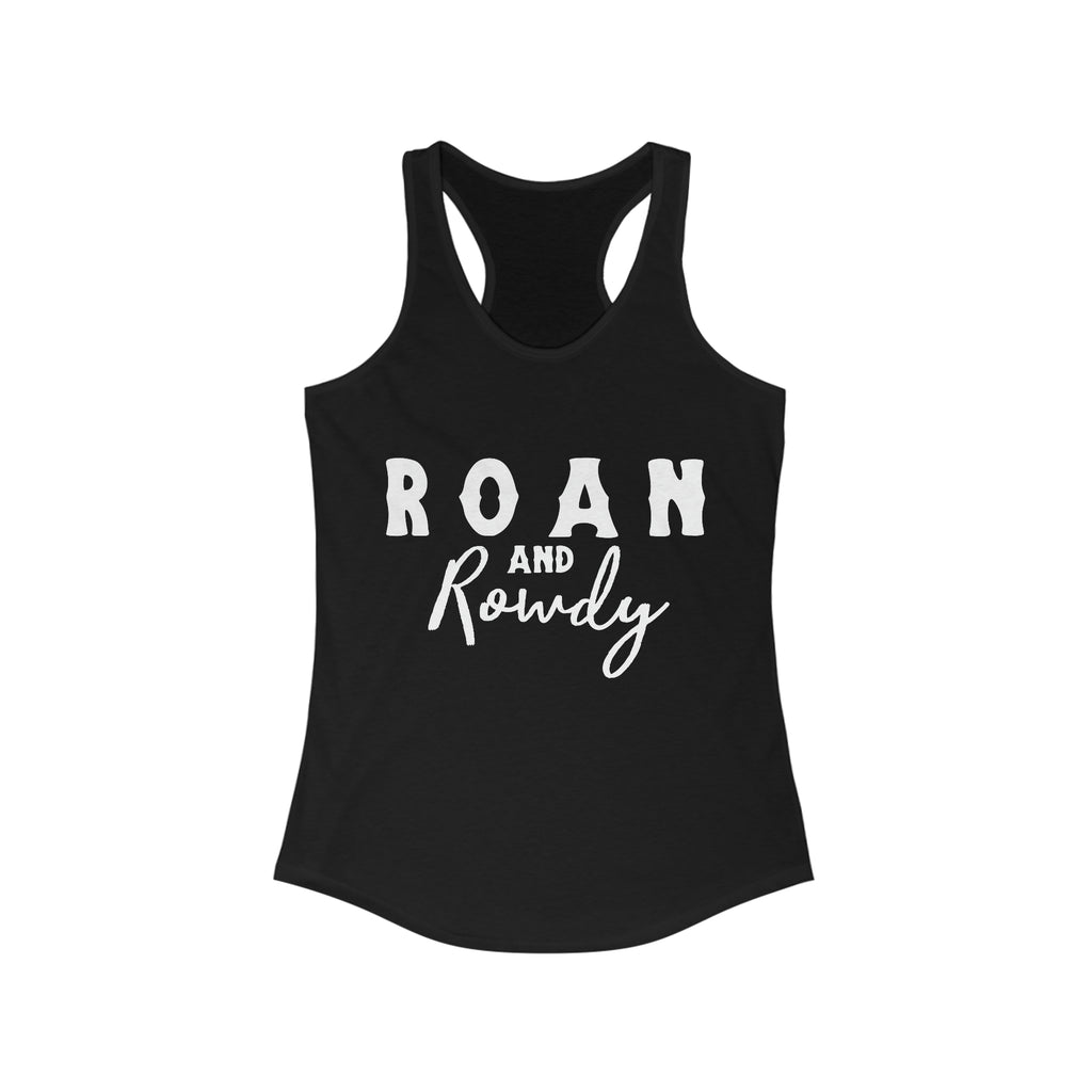 Roan & Rowdy Racerback Tank Horse Color Shirts Printify XS Solid Black 