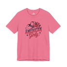 Patriotic American Girly Short Sleeve Tee Graphic Tee The Cinchy Cowgirl - Print Charity Pink XS